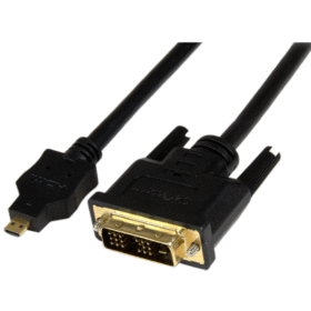 StarTech HDDDVIMM1M Black 3 Feet Micro HDMI Male to DVI-D