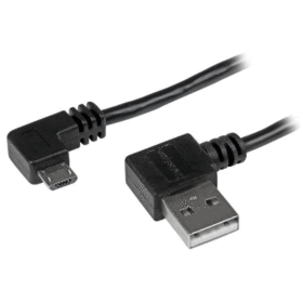 Micro-USB Cable with Right-Angled Connectors - M/M - 1m (3ft)