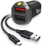 EFM-17W-(Max-3.4Amp)-Dual-USB-Port-Car-Charger-with-Micro-USB-Cable---Black