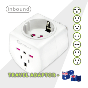 Sansai Universal Travel Adaptor – Inbound Plug Converter for AU/NZ Power Sockets