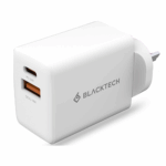 BLACKTECH BC03 USB-C USB-A 30W PD QC3.0 Adapter With Smart IC - White