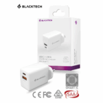 BLACKTECH BC03 USB-C USB-A 30W PD QC3.0 Adapter With Smart IC - White - Image 2