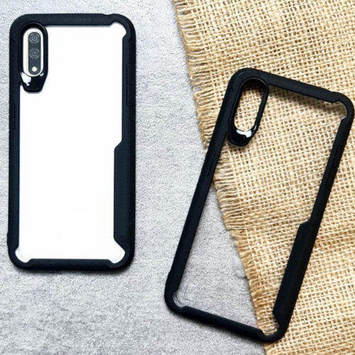 STS-Clear-back-case-with-coloured-boarder-for-Samsung-Galaxy-A70---BLACK
