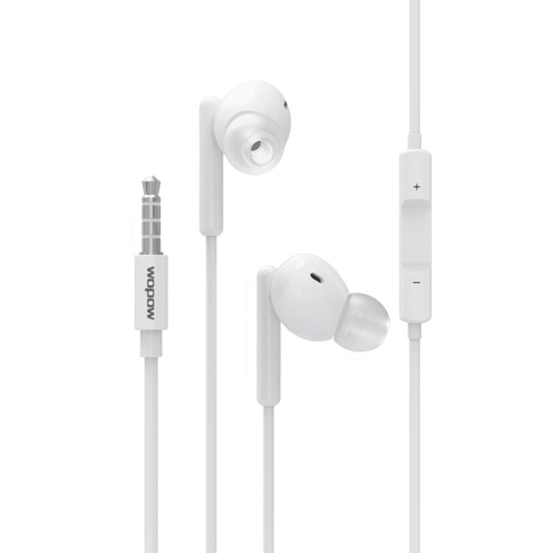 WOPOW WE06 3.5MM Stereo HIFI Universal Cable Earphone White