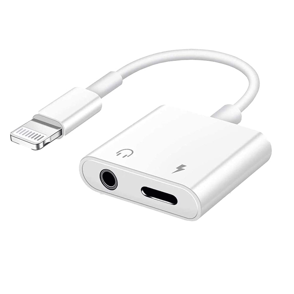 WOPOW LA05 Headphone + Charging Adapter for iPhones / iPads - White