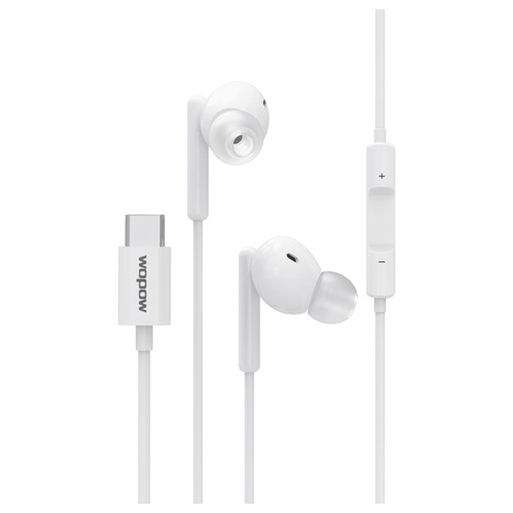 WOPOW WE07 USB Type-C Stereo HIFI Universal Cable Earphone White WOPOW WE07 USB Type-C Stereo HIFI Universal Cable Earphone White