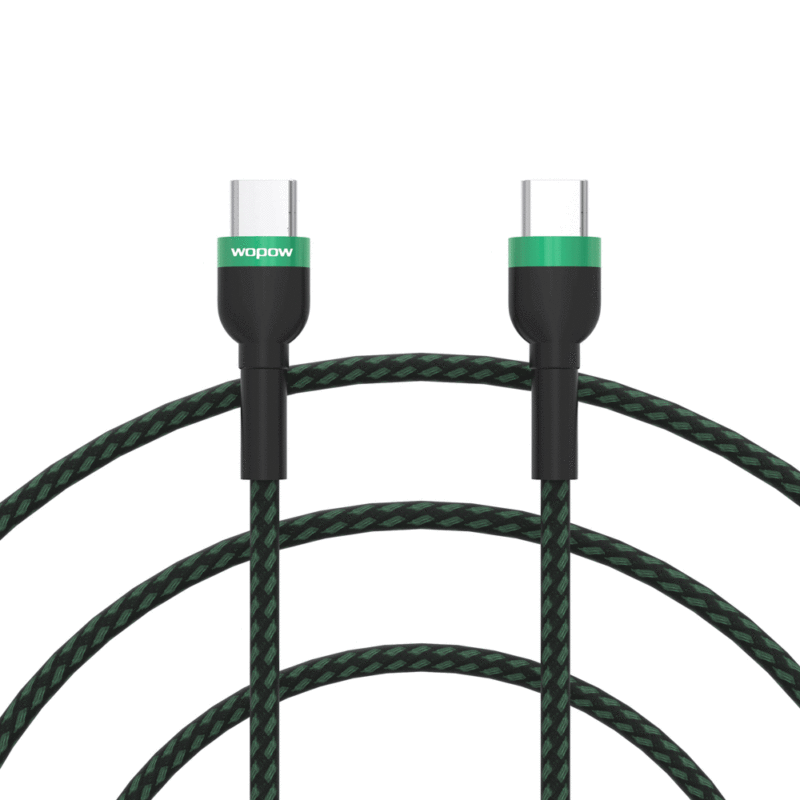 Wopow WX14 USB-C to USB-C Fast Charging PD Cable - Green