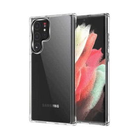 S22 Ultra Blacktech Shockproof Hard Space Case - Clear