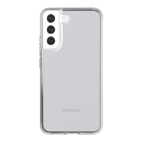S22 Plus Blacktech Shockproof Hard Space Case - Clear