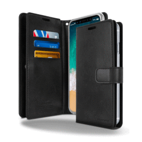 Mercury Goospery Mansoor Diary Wallet Case for S22 Ultra (6.8") - Black