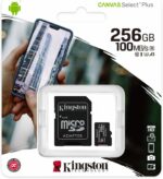 Kingston 256GB Micro SD Card Class 10 SDHC SDXC Phone / Camera Memory & Adapter