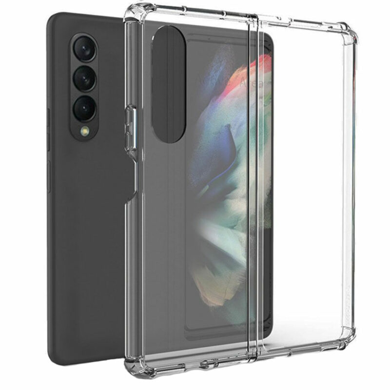 BlackTech-2-Piece-Hard-Protective-Case-for-Galaxy-Z-Fold-3---Clear
