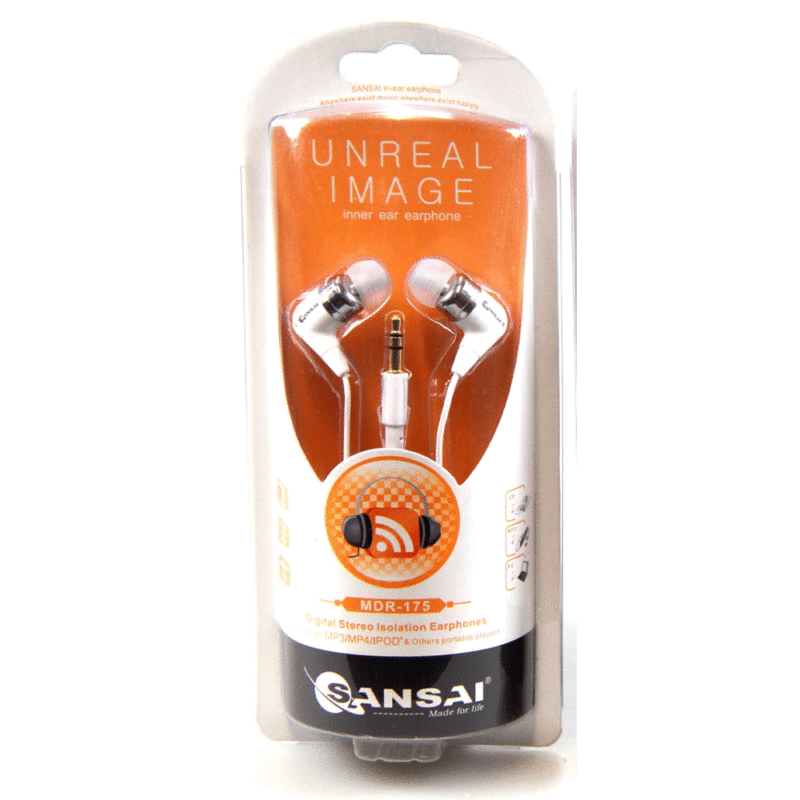 Sansai Digital Stereo Isolation Earphones - White