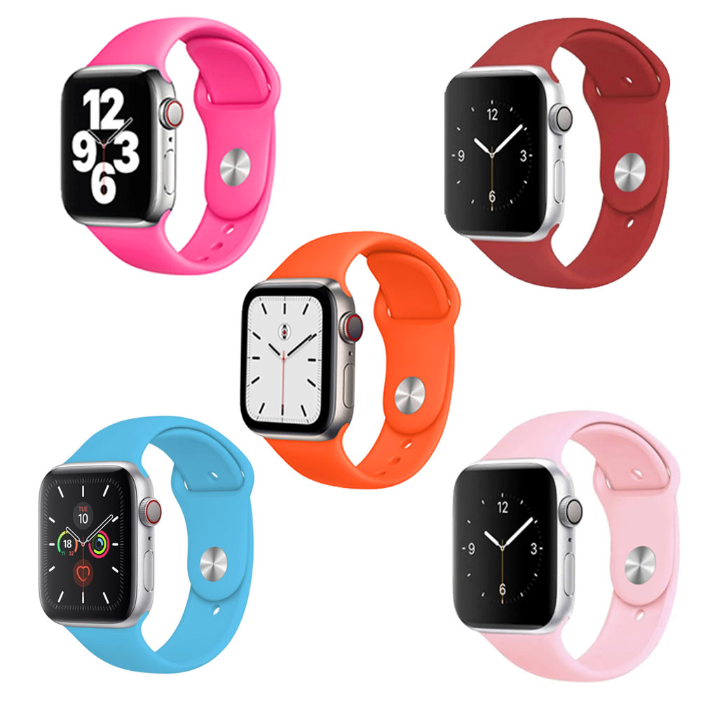 Pack of 5 Pcs Sport Band for iWatch All Series 42/44mm Large Pack of 5 Pcs Sport Band for iWatch All Series 42/44mm Large