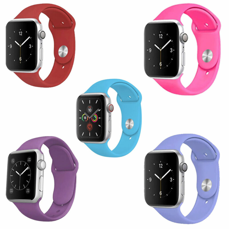 Pack of 5 Pcs Sport Band for iWatch All Series 42/44mm Small / Medium