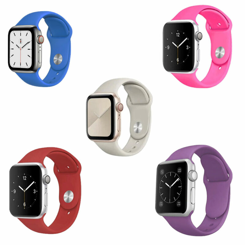 Pack of 5 Pcs Sport Band for iWatch All Series 42/44mm Small / Medium
