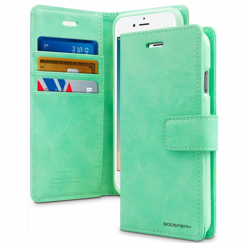 Goospery-Mercury-Blue-Moon-Diary-Wallet-Case-for-iPhone-13-Pro-Max-(6.7)---Mint