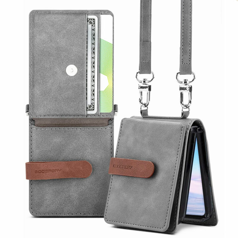 Goospery-Mercury-Leather-Strap-Diary-for-Samsung-Galaxy-Z-Flip-4---Grey