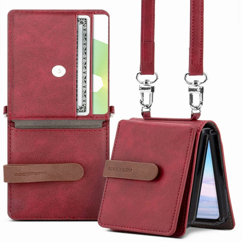 Goospery-Mercury-Leather-Strap-Diary-for-Samsung-Galaxy-Z-Flip-4---Wine