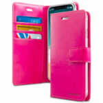 Mercury-Goospery-Blue-Moon-Diary-Wallet-Case-for-iPhone-14-Pro-Max-(6.7)---Hot-Pink