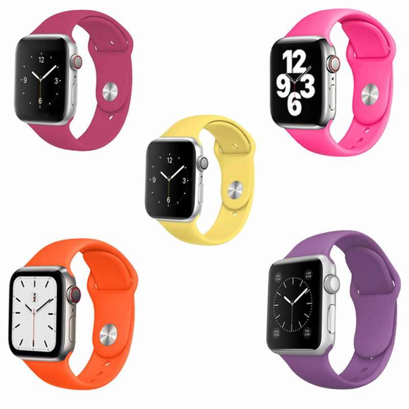 Pack of 5 Pcs Sport Band for iWatch All Series 42/44mm Small / Medium