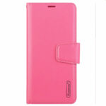 Hanman-PU-Leather-Flip-Case-with-Latch-for-Samsung-Galaxy-Z-Fold-4---Hot-Pink