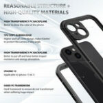 Black Waterproof Heavy Duty case For iPhone 13 Case - Image 2