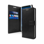 Goospery Blue Moon For Samsung S9 Plus Wallet Case Black