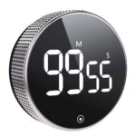Sansai LED Digital Timer/Alarm with Adjustable Brightness, Volume, and Sleep/Cooking Functions - Black