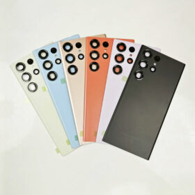 Back Glass Rear Battery Door Replacement Housing Cover with Camera Lens For Samsung Galaxy S23 Ultra 5G