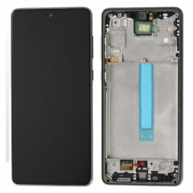 LCD Screen for Galaxy A73 5G Display for SM-A736B, SM-A736B/DS Digitizer Touch Screen Assembly Repair Part with Frame Black