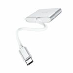 High-Speed Hoco HB14 USB-C to USB 3.0 + HDMI + PD Adapter - Silver - Image 2