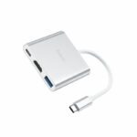 High-Speed Hoco HB14 USB-C to USB 3.0 + HDMI + PD Adapter - Silver