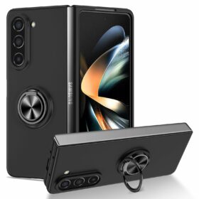 BLACKTECH Protection Cover with Simple Magnet and Ring for Samsung Galaxy Z Fold 5