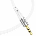 Hoco UPA22 USB-C to AUX Silicone Cable - White: A Convenient and Stylish USB-C to AUX Cable - Image 2