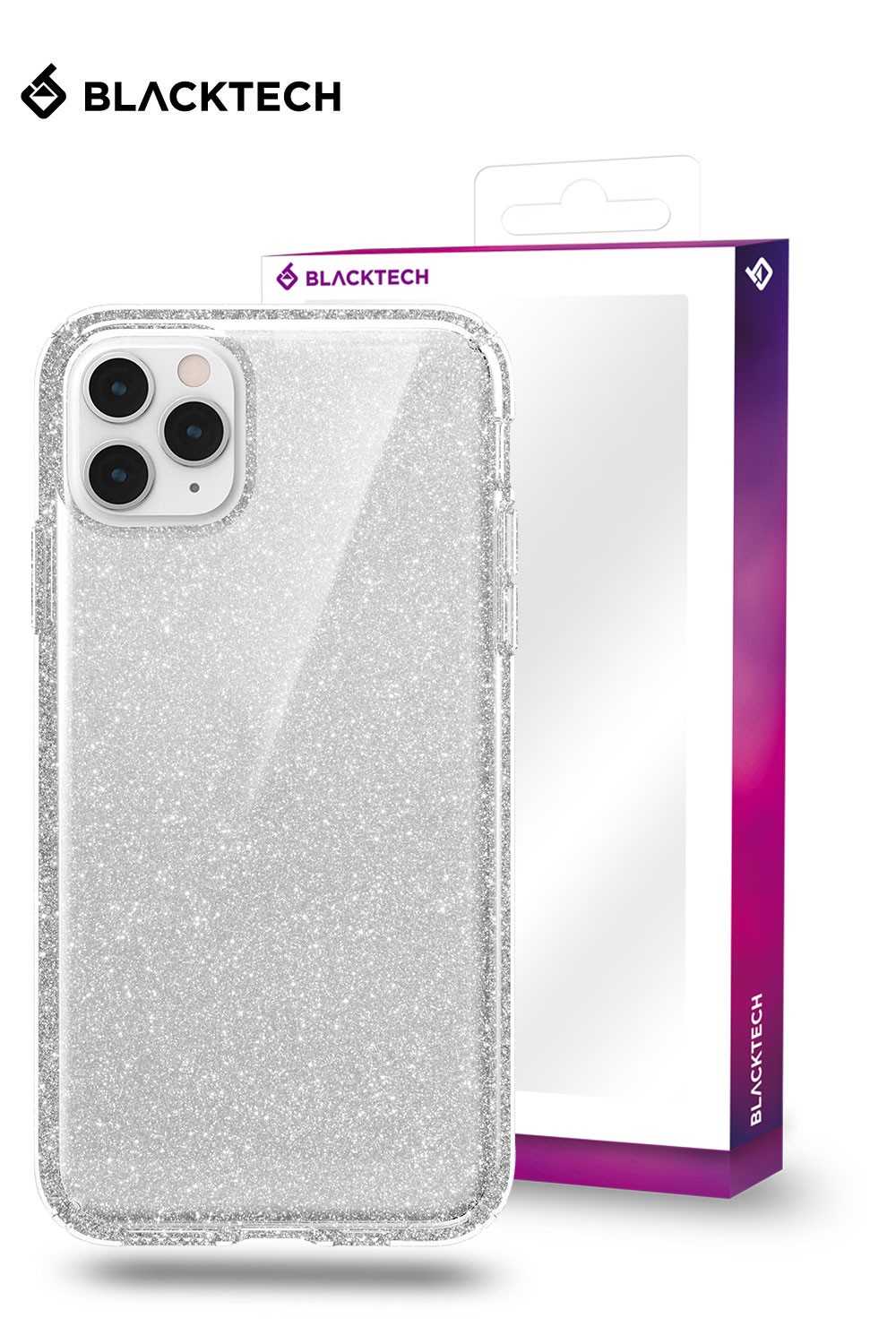 blacktech-stay-glitter-clear-aaaa2 BLACKTECH Stay Glitter Case - Clear for iPhone 15 Pro - Image 1