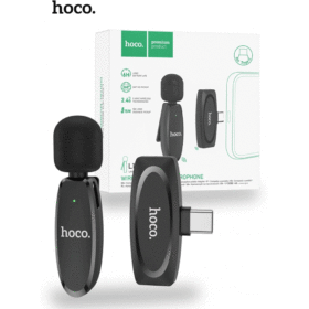 Hoco L15 USB-C Crystal Lavalier Wireless Digital Microphone - Black
