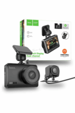 Hoco Dual Car Dashcam Driving Recorder 1080p with Display + Rear View Camera DV3