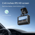 Hoco Dual Car Dashcam Driving Recorder 1080p with Display + Rear View Camera DV3 - Image 2