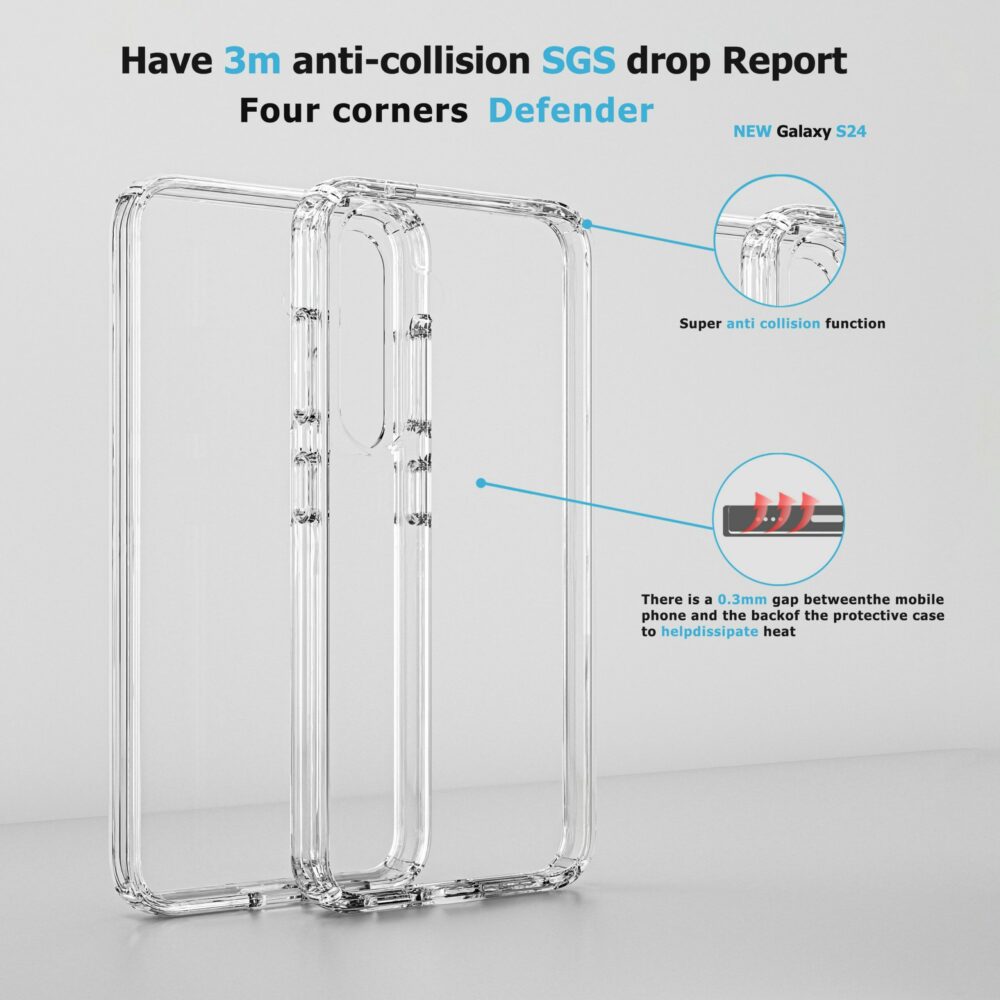 Stylish and Functional: BLACKTECH Magnetic - Clear Case for Samsung Galaxy S24 Plus - Image 3