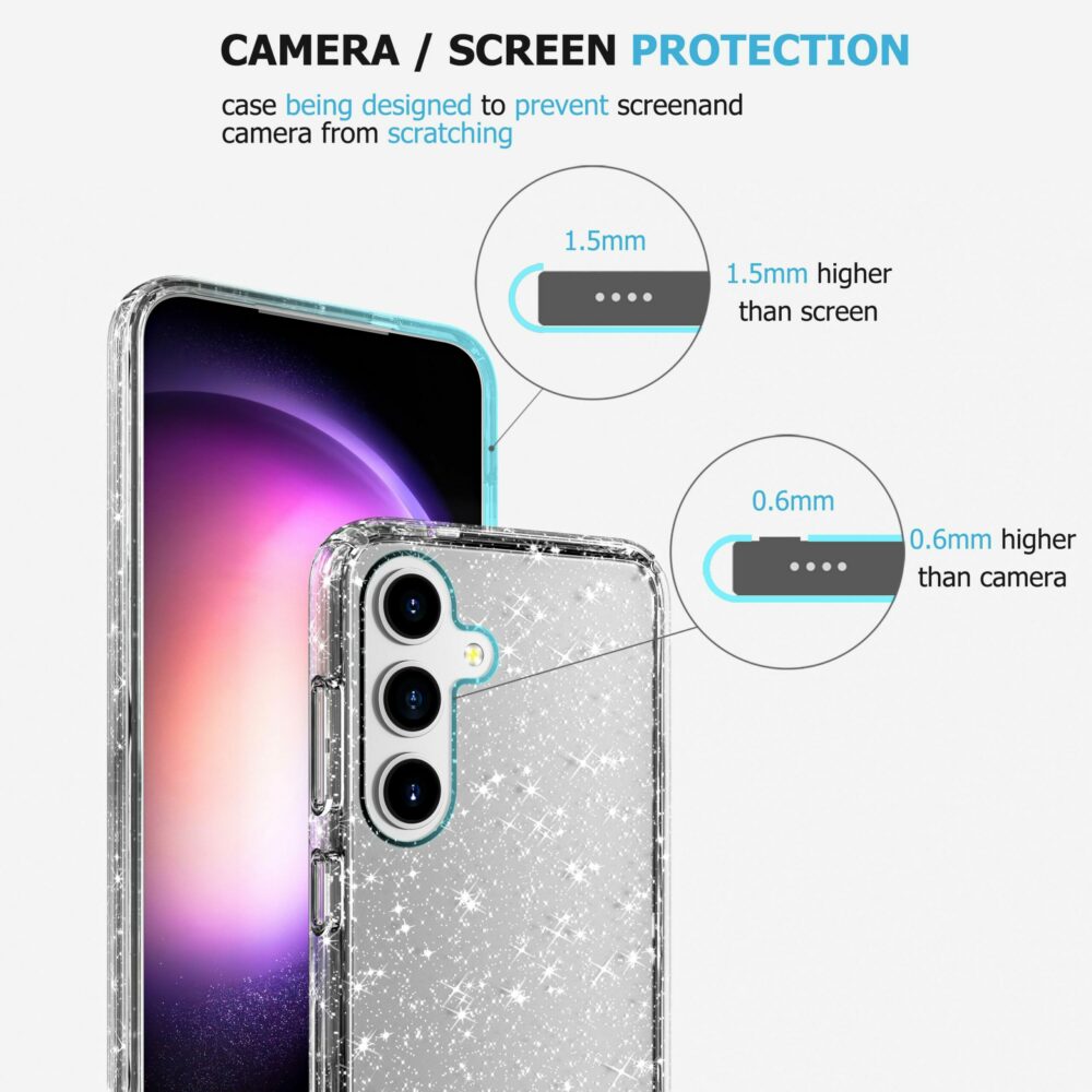 BLACKTECH Stay Glitter With Magnetic - Clear case for Samsung Galaxy S24 - Image 4