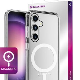 Stylish and Functional: BLACKTECH Magnetic - Clear Case for Samsung Galaxy S24