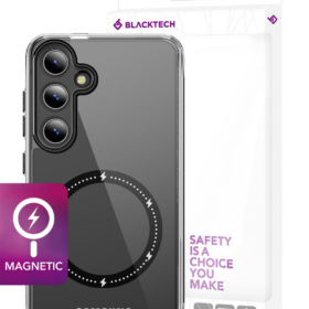 BLACKTECH Velvet Touch With Magnetic - Black for Samsung Galaxy S24 : A Stylish and Functional Phone Case