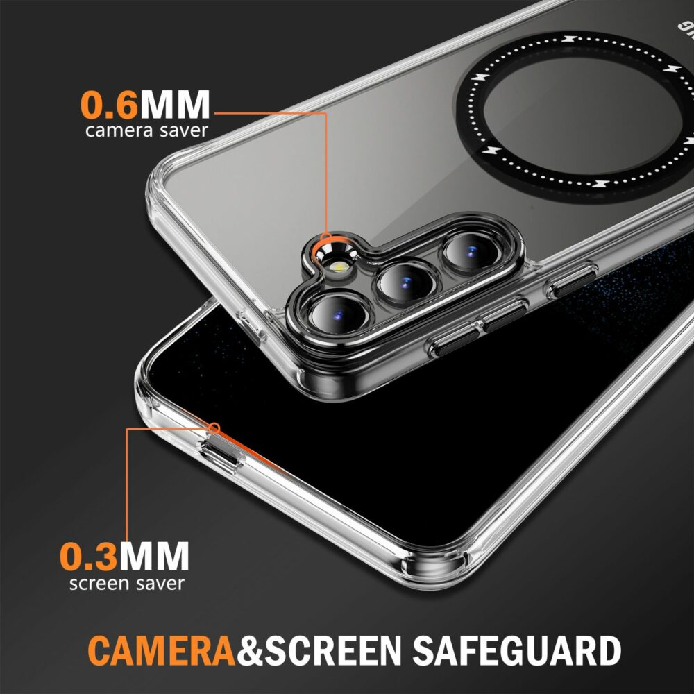 BLACKTECH Velvet Touch With Magnetic - Black for Samsung Galaxy S24 Plus : A Stylish and Functional Phone Case - Image 5