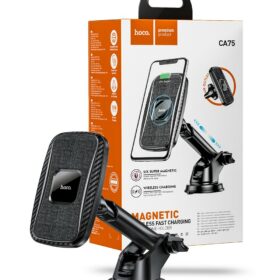Hoco CA75 15W 2in1 Magnetic Car Wireless Charger - Black