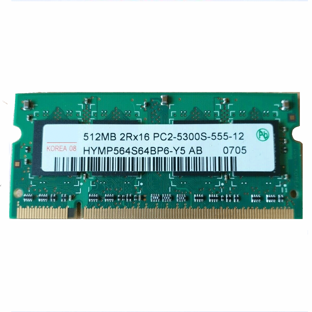hynix-512-5300s Hynix 512MB DDR2 RAM 2Rx16 PC2-5300S Laptop Memory - Image 1