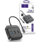 Hoco HB38 PD100W Easy Link 7-in-1 Multiport Adapter (HDMI, SD, TF, 4 USB)