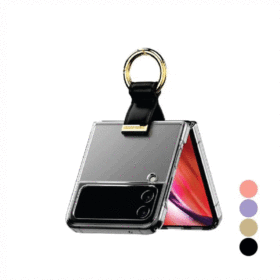 Goospery Gold Ring Case For Samsung Galaxy Z Flip 6 -clear