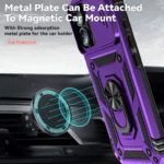 Shockproof Case for iPhone 16 Pro  with Slide Camera Lens Protection Ring and Stand