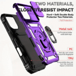 Shockproof Case for iPhone 16 Pro  with Slide Camera Lens Protection Ring and Stand - Image 5